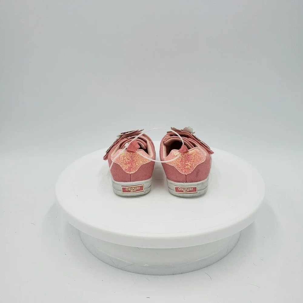 OshKosh B'gosh Pink Floral Canvas Sneakers Toddler Girls Size 5 Shoes‎